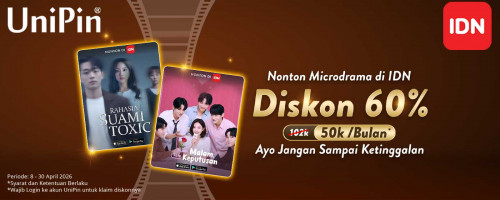 IDN Nonton Hadir di UniPin! Nikmati Diskon hingga 60% untuk Paket Bulanan & Tahunan